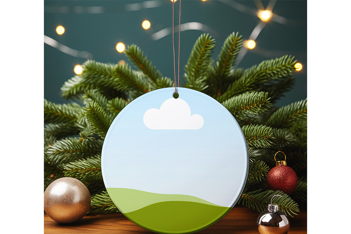 Christmas Ornament Mockups for Canva, a Merchandise Mockup by NoemieDesigns (Photo 2 of 8)