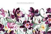 Purple floral pattern, orchids, a Pattern Graphic by Lisima (Thumbnail 6 of 15)