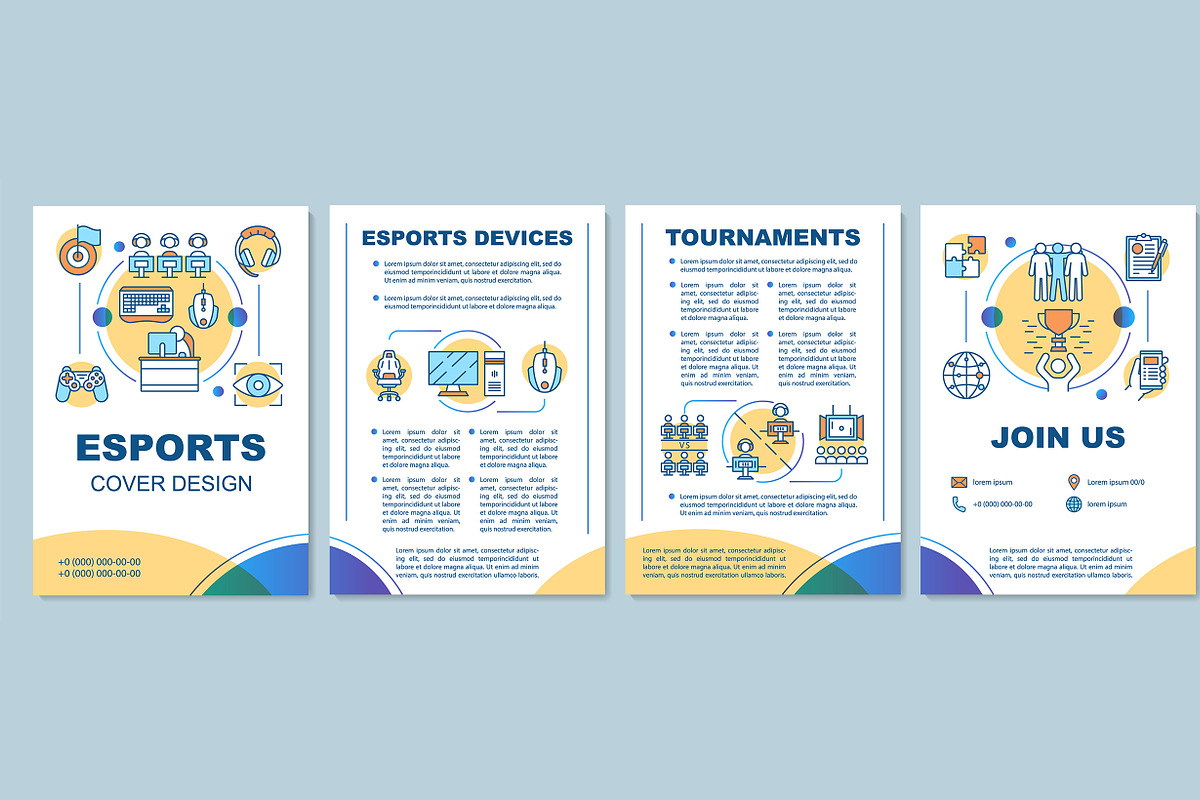 Esports brochure template layout, a Brochure Template by IMG Visuals