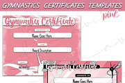 Gymnastics Sports Certificate Pink, a Stationery Template by Brenda Avila Designs (Thumbnail 1 of 2)