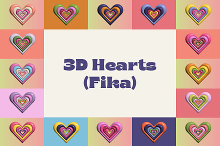 Fika | 3D Hearts