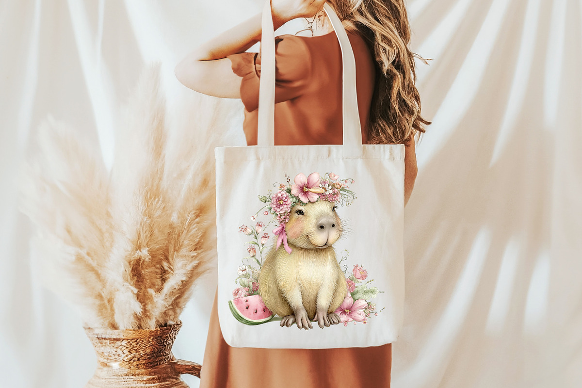 Whimsical Summer Capybara clipart, an Illustration by Designworld (Photo 7 of 7)