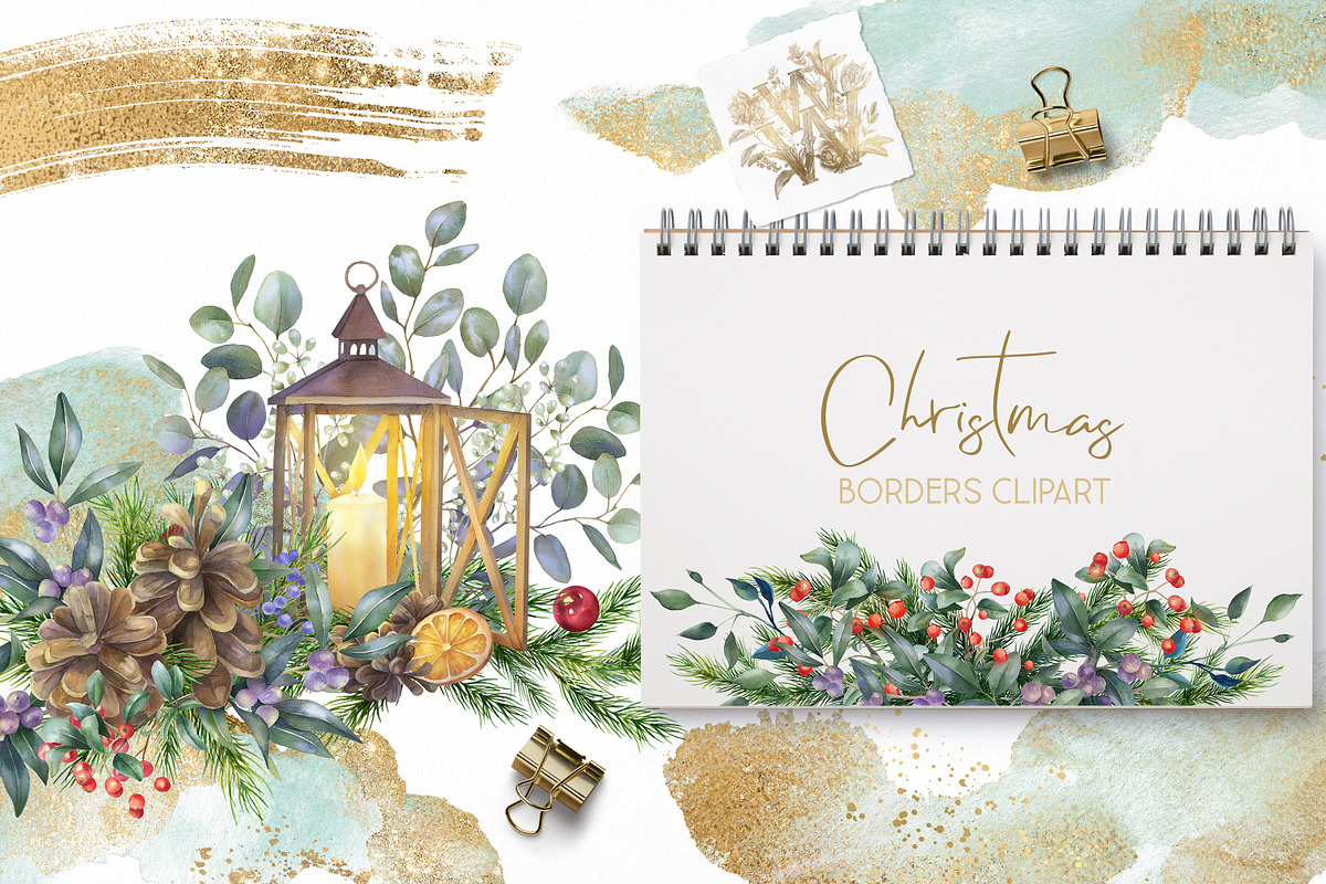Watercolor Christmas collection, a Decorative Illustration by WonderWonder (Photo 14 of 19)