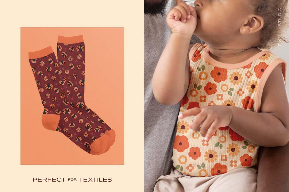 Ladybugs and Flowers Pattern Set, a Pattern Graphic by Rxmi Studio (Photo 5 of 10)