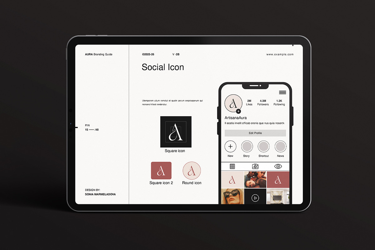 AURA | Brand Guidelines Template, a Branding & Logo Template by ArtisanaAura (Photo 9 of 23)
