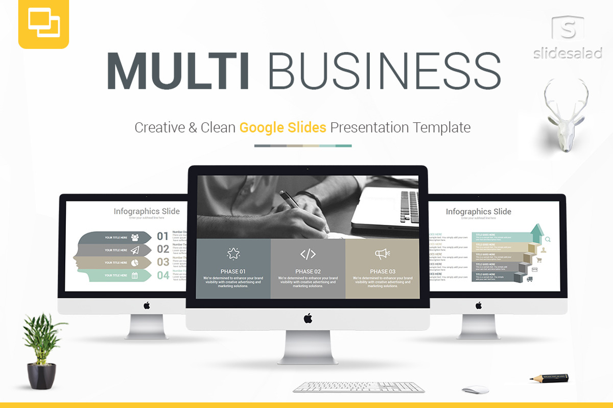 Multi Best Business Google Slides, a Presentation Template by SlideSalad (Photo 1 of 28)