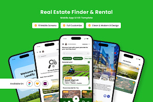 Landify - Real Estate UI App Design, an App Template by productype1