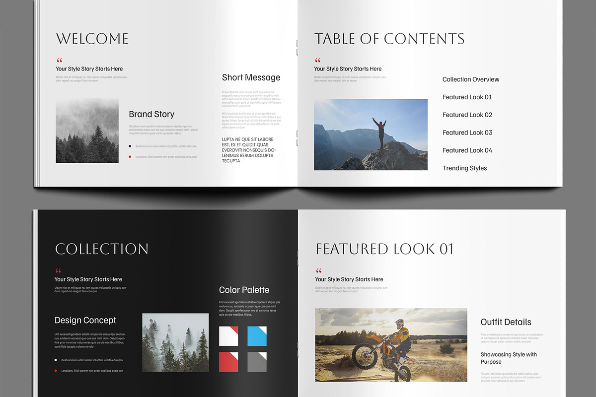Fashion Lookbook Design Template, a Brochure Template by MightyDesign (Photo 3 of 8)