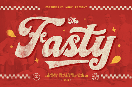 Fasty-Retro Font duo, a Script Font by Fortunes Co