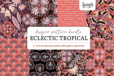 Boho Floral Seamless Patterns