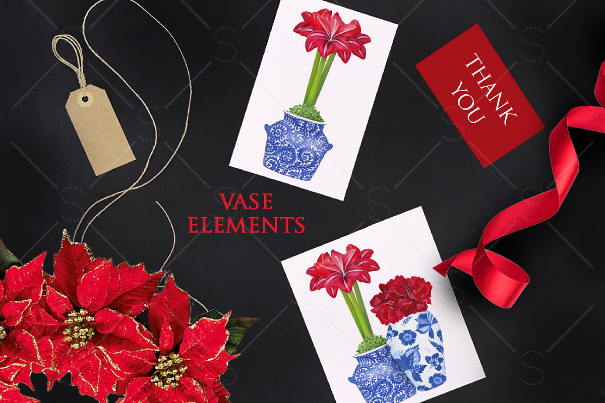 China Blue Christmas Ornaments Pack, a Decorative Illustration by Dana Designs (Photo 4 of 14)