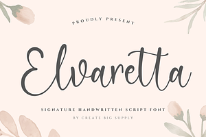 Elvaretta Script Handwriting