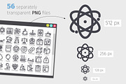 Physics Line Icons Set, a Solid Icon by Voysla's Shop (Thumbnail 3 of 4)