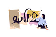 Psychotherapy, psychology concepts, a Person Illustration by PaperTrident (Thumbnail 4 of 10)
