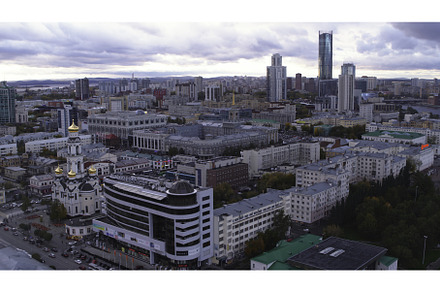 Top view of modern city with, an Architecture Photo by Media Whale Stock