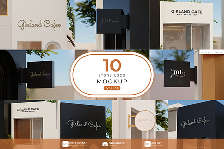 Sign logo mockup vol. 01