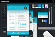 Material Resume Bundle, a Resume Template by ikono.me (Thumbnail 2 of 6)