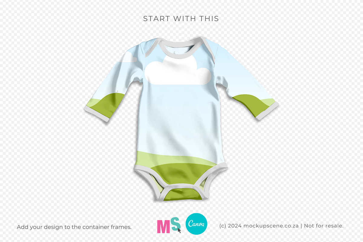 Baby One Piece Canva Smart Mockup, an Apparel Mockup by Mockup Scene (Photo 9 of 16)