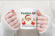 Retro Santa Christmas PNG, an Illustration by Designking (Thumbnail 3 of 4)