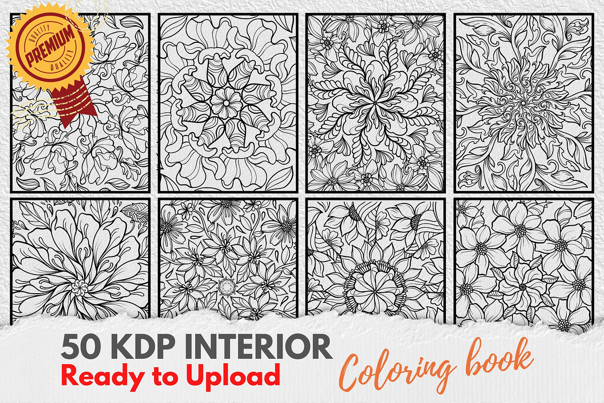 KDP Interiors, Flower Coloring Book, an Illustration by Jaboor Magics (Photo 4 of 5)