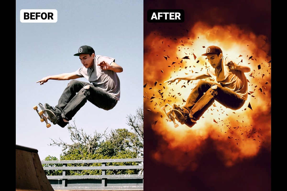 Explosion Effect Photoshop Action, an Action Add-On by Hubzway (Photo 5 of 10)
