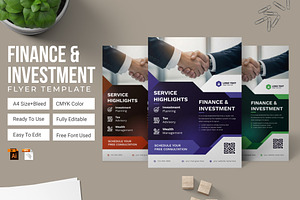 Finance & Investment Flyer Template, a Flyer Template by zahidhossainalif