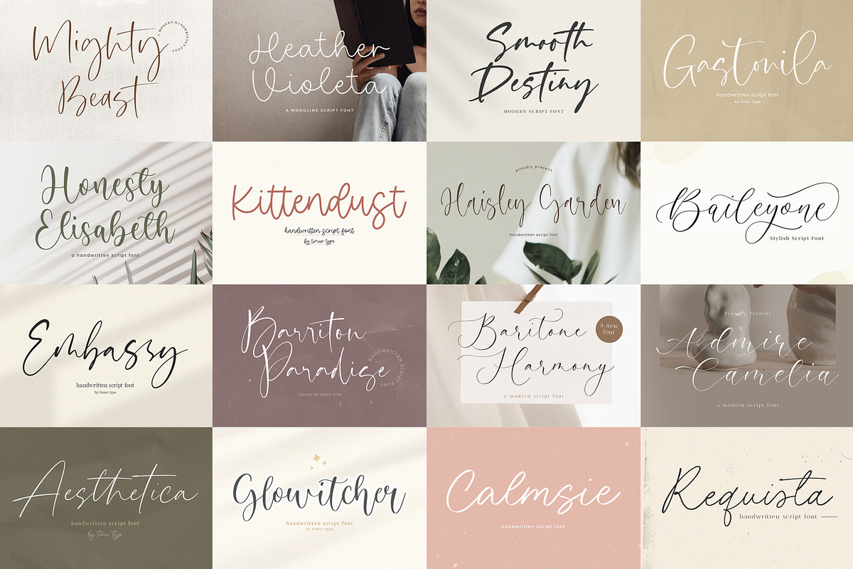 The Modern Wedding Font Bundle, a Script Font by Timurtype (Photo 7 of 8)