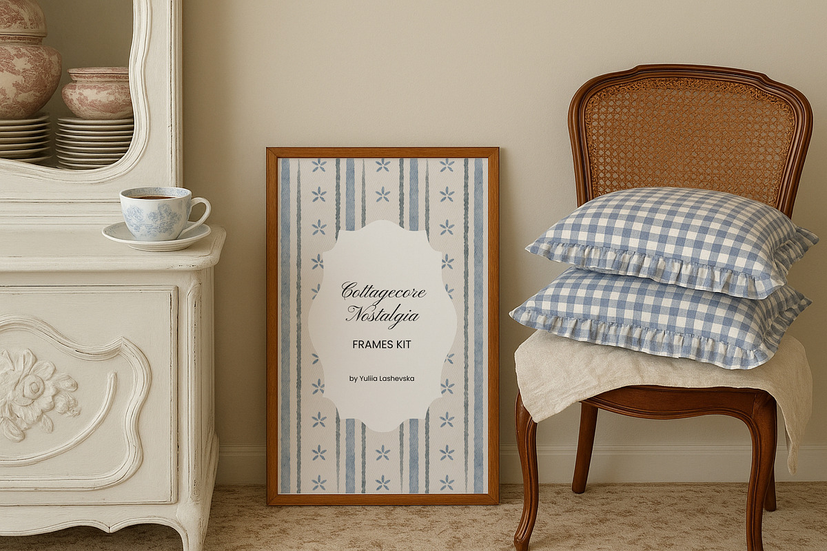 Cottagecore Nostalgia Frames Kit, a Background Graphic by Yuliia Lashevska (Photo 7 of 11)