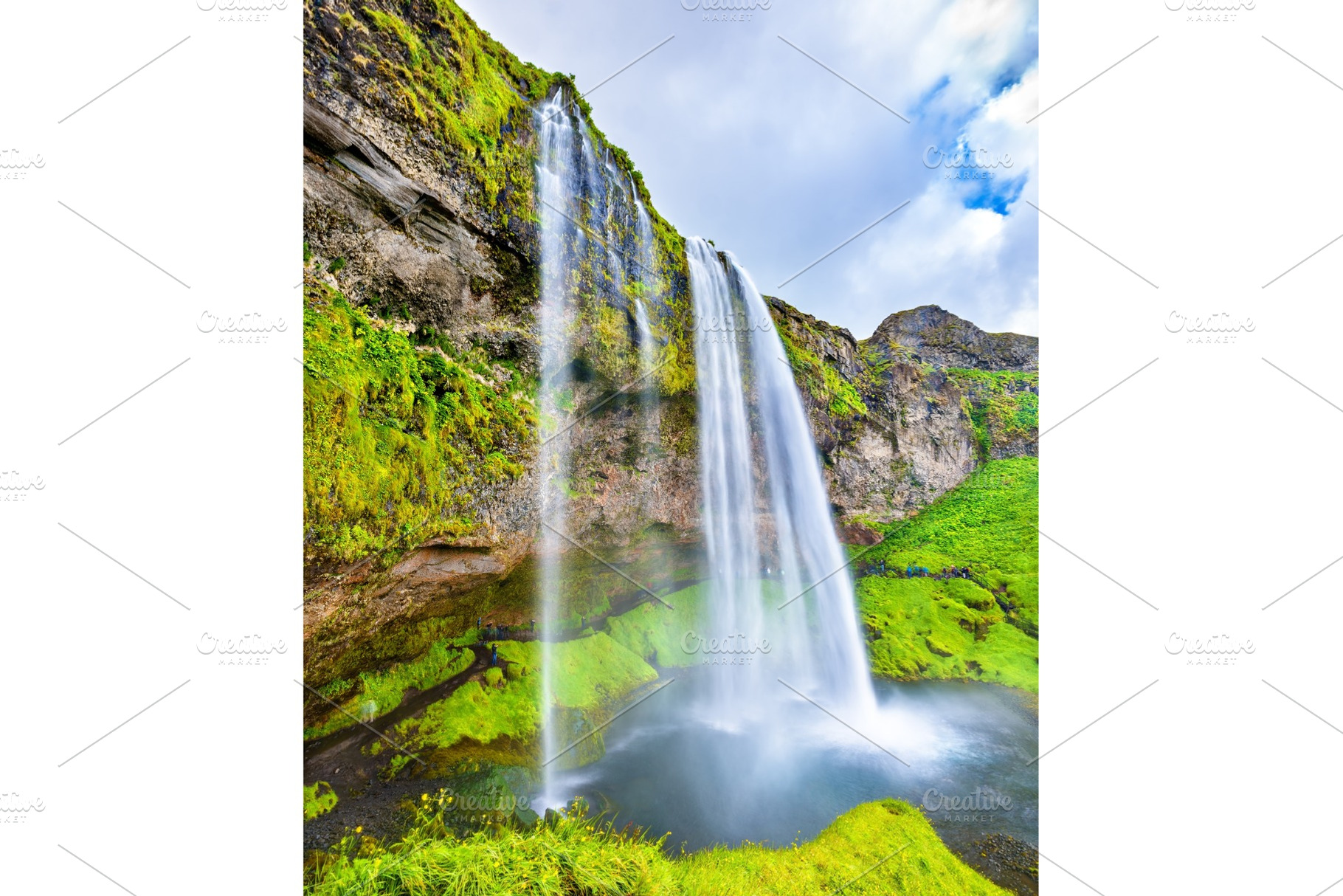 View of seljalandsfoss waterfall iceland stock photo containing iceland and, a Nature Photo by Leonid Andronov