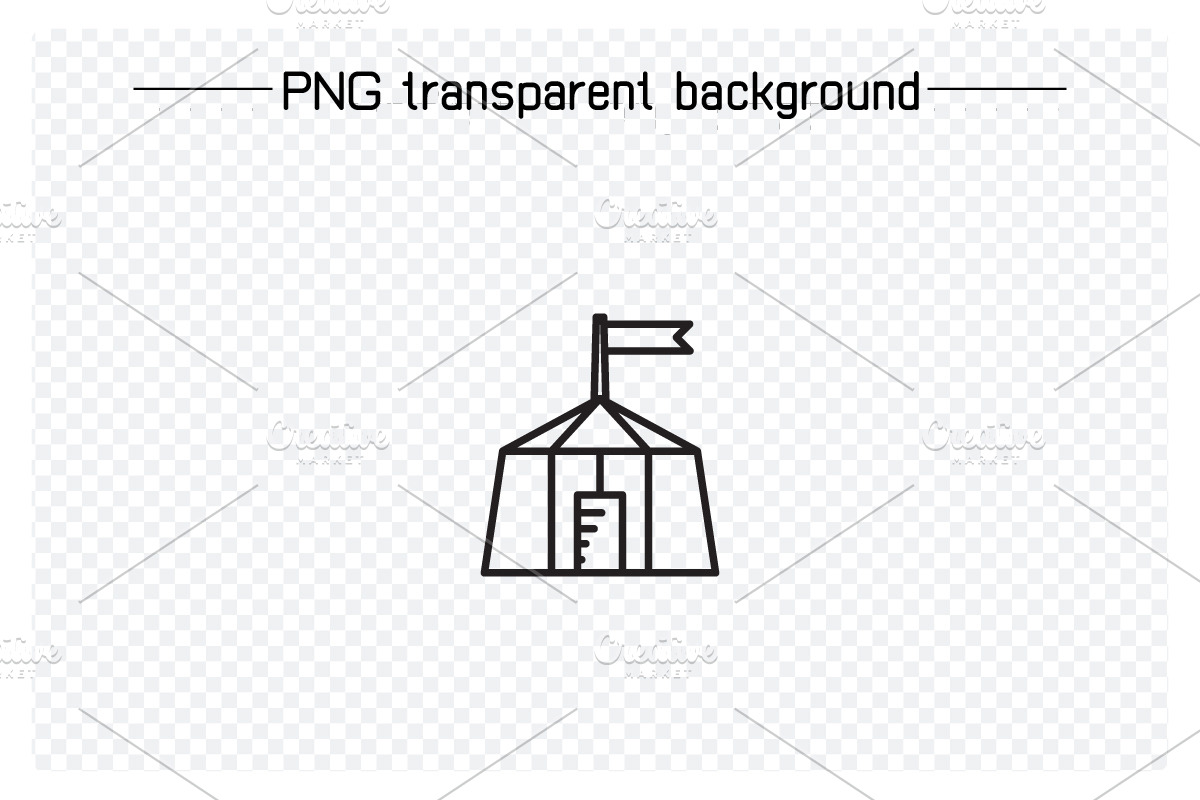 Camping Tent Icons Set, an Outline Icon by Designfour (Photo 4 of 7)