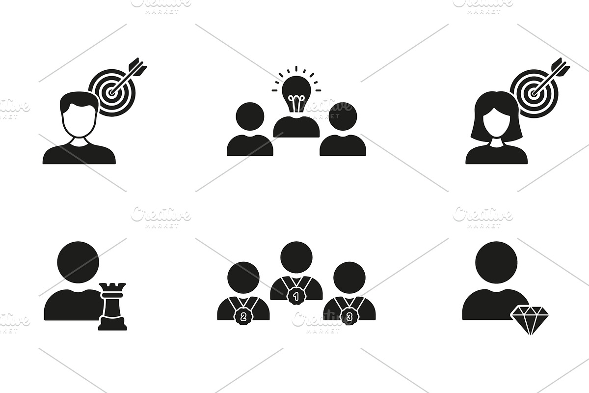 Strategic People Icons, a Person Illustration by Gentle Studio