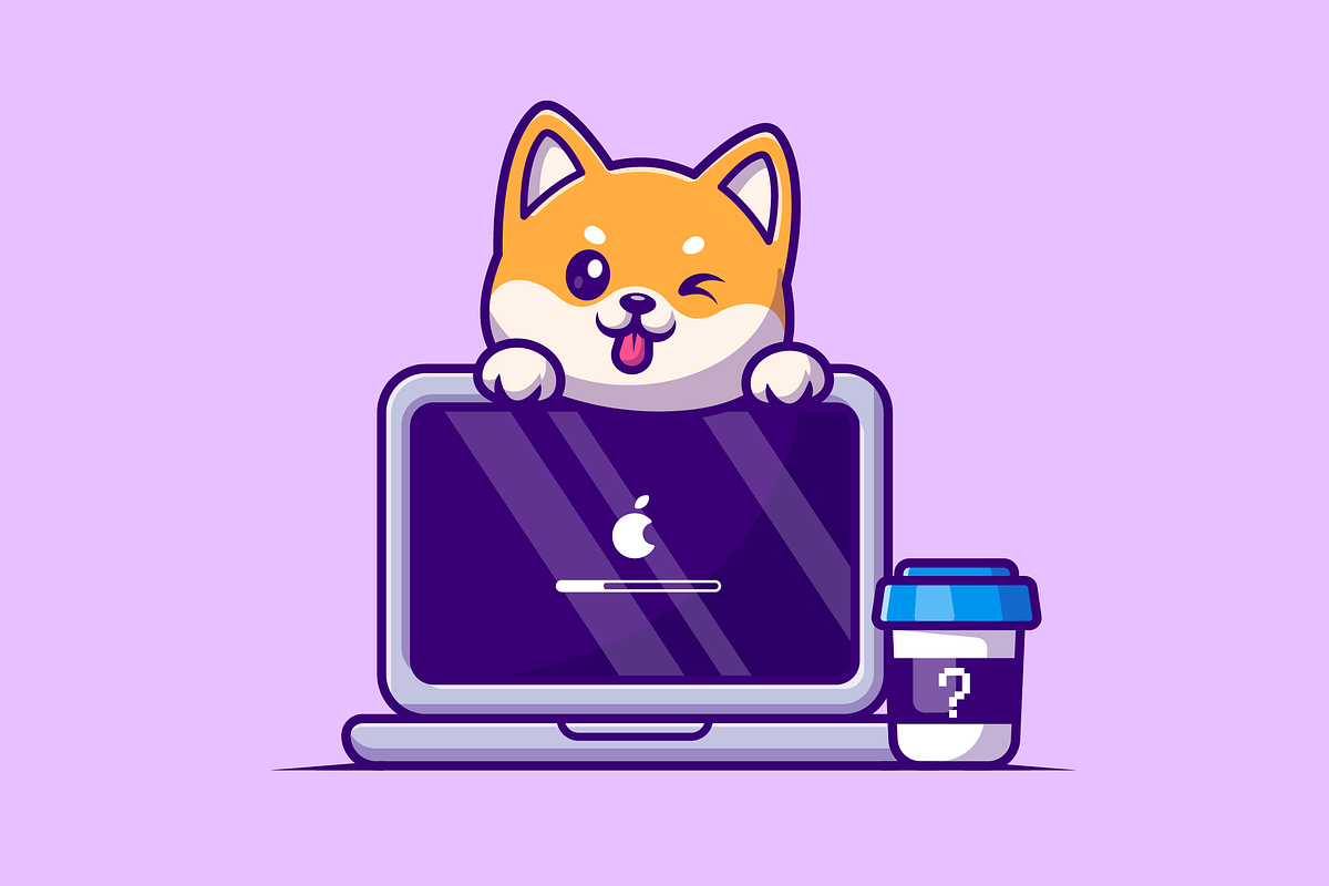 Cute Shiba Inu Dog with Laptop, an Animal Illustration by Catalyst Labs (Photo 2 of 3)