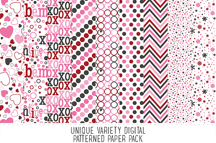 Valentine Pattern Paper Pack