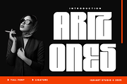 Arizones - Tall Font, a Sans Serif Font by Iqsiart Studio (Thumbnail 1 of 7)