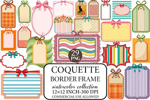 Coquette Border Frame Sublimation Bu, an Illustration by Libby Wishes