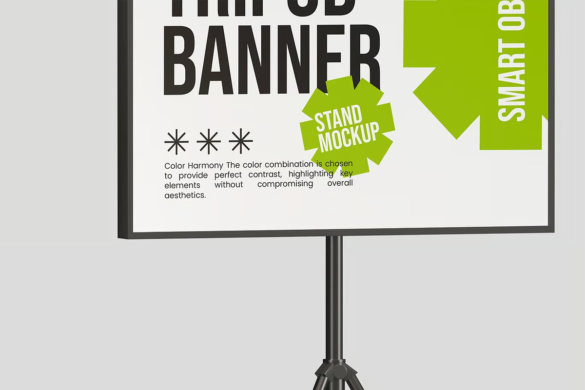 Tripod Banner Stand Mockup, an Advertising Mockup by renderstockmarket (Photo 2 of 3)