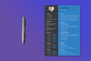 Minimal Resume Template Design