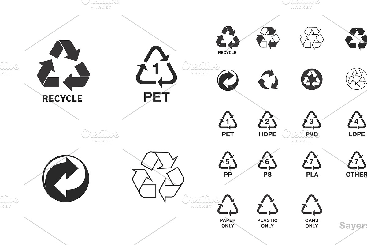 Basic Recycling Symbols & Icons, an Icon by Professional Assets