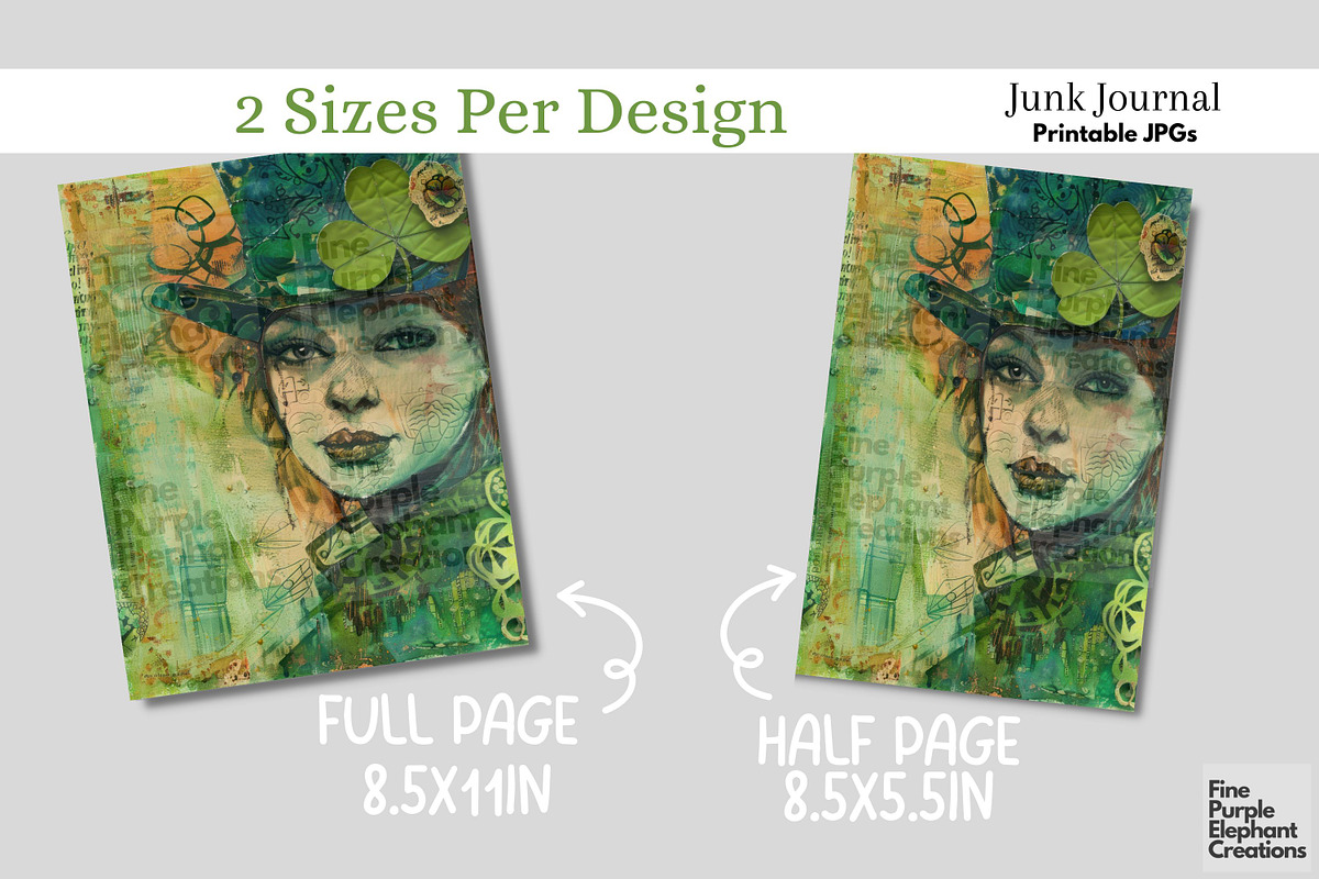 St. Patrick's Day Half Junk Journal, a Background Graphic by Fine Purple Elephant (Photo 3 of 5)