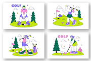 10 Golf Sport Vector Illustration, a Sport Illustration by denayunebgt (Thumbnail 2 of 4)