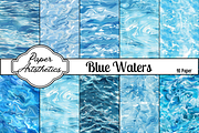 Water Pattern Texture Digital Paper, a Pattern Graphic by Paper Artsthetics (Thumbnail 1 of 6)