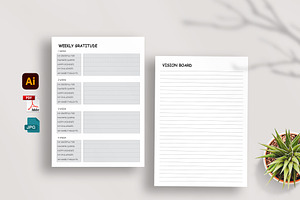 Editable Weekly Gratitude Journal