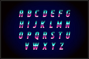 Vaporfuturism OTF Retro Wave Font, a Symbol Font by Ckybe's Corner (Thumbnail 2 of 10)