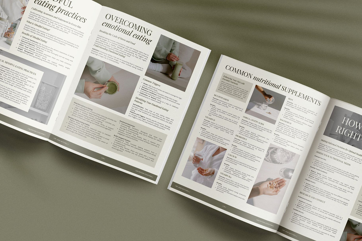 Nutrition Coach Ebook Canva Template, a Presentation Template by Amaré Creative (Photo 7 of 8)