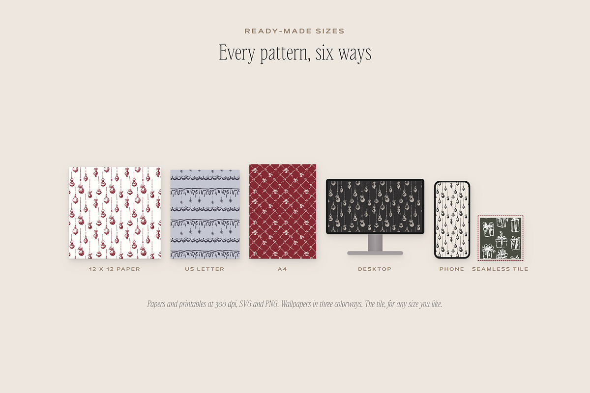 Winter Holiday Seamless Patterns, a Pattern Graphic by The October Creative (Photo 9 of 12)