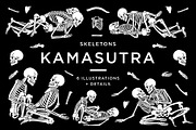 KAMASUTRA with skeletons, an Illustration by Tanya Akhmett (Thumbnail 1 of 14)