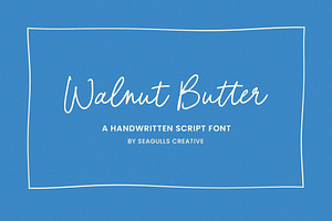 Walnut Butter Handwritten Font, a Handwritten Font by Seagulls Creative