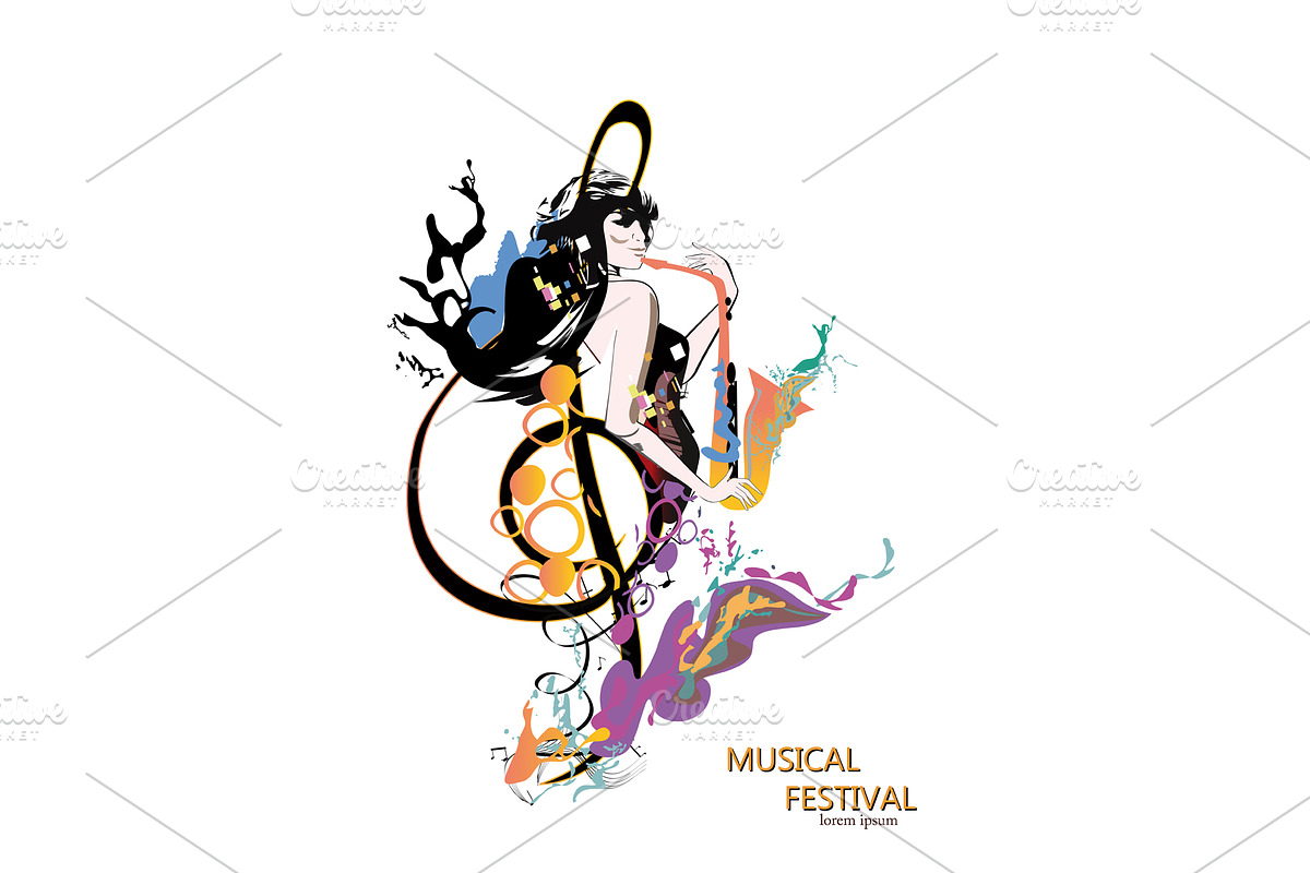 Abstract colorful musicians., a Person Illustration by Laifalight (Photo 7 of 7)