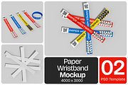 Paper Wristband Mockup, a Merchandise Mockup by Permadi Creative (Thumbnail 1 of 3)