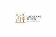 Modern Rental Vacation House Logo, a Branding & Logo Template by Signatoro (Thumbnail 1 of 2)